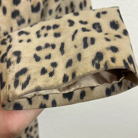 Chico’s Leopard Print Leather Suede Jacket Single Button Size S - Picture 11 of 14